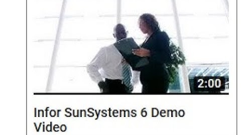 Infor SunSystems 6 Demo Video