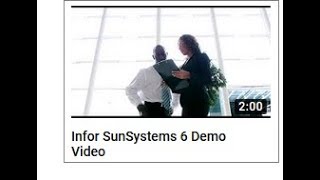Infor SunSystems 6 Demo Video