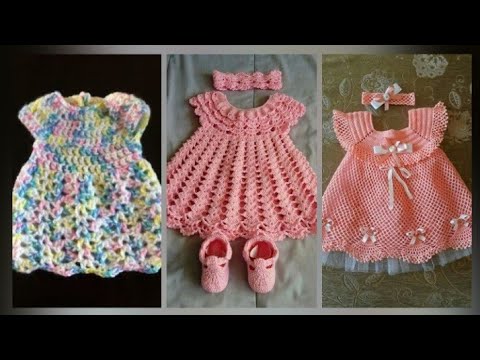 Elegant Crochet Work Baby Girl Frock And Dress Design - YouTube