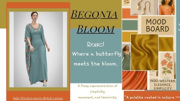 Butterfly Kaftan dress | Indo-Western in Clo3d | Begonia Bloom-where a butterflies meet the bloom