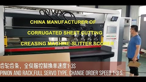SOOME DNC computerized slitter scorer, corrugated sheet board cutting creasing machine