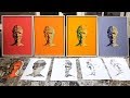 How to Make a Multi-Layered Stencil - My Biggest Canvas Project (Full Process)