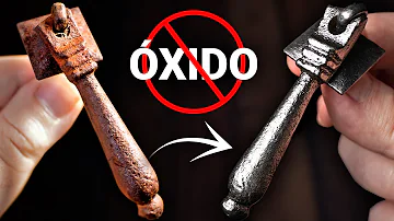 ¿Con qué se recubre el metal después de eliminar el óxido?