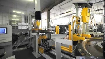 Special Inline hardness testing plant for the hardness test of raw train wheels BRE-AUT MAR by Ernst