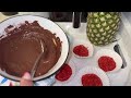 EASY SNACKS TO MAKE AT HOME | Strawberries | Dark Chocolate | Peanut Butter