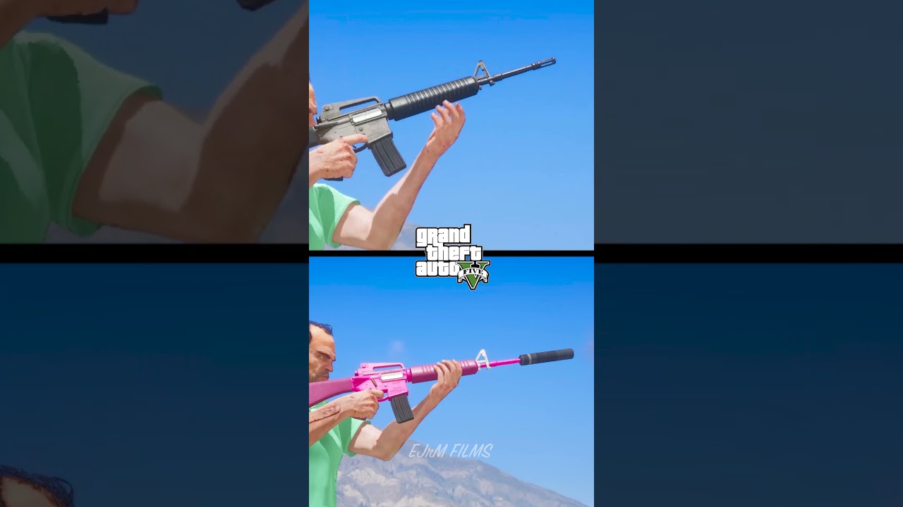 Silenced M16 Vs  M16 