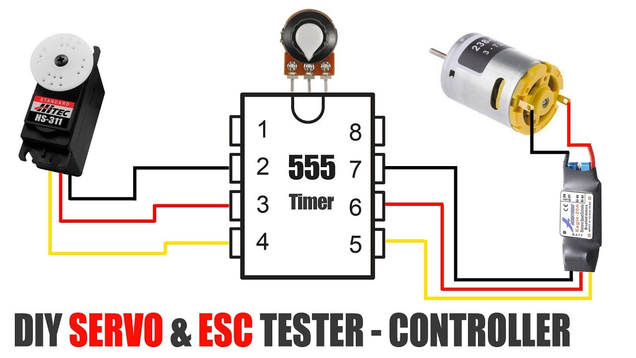 How To Make Servo Tester & ESC Tester. Diy Servo & ESC Controller