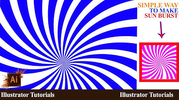 Editable retro sunburst effect in illustrator l YouTube Tutorials Tuts
