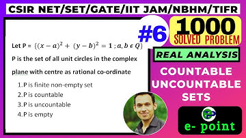 Question 6 | 1000 solved problem in Real analysis | Countable and uncountable sets | CSIR NET | GATE