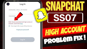 Snapchat ss07 problem fix | snapchat ss07 device ban problem solve