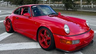 Baddest 964 RS stateside 350hp + Carbon Body 3.8L RSR power plant | Ride Along & WOT Intake Noise