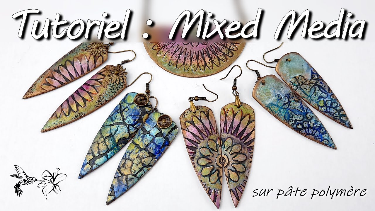 Tutoriel : Mixed media sur polymère, façon tableau, peinture, fresque antique...