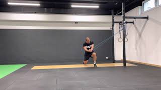 Downward Twist in Split Stance (Resistance Band)