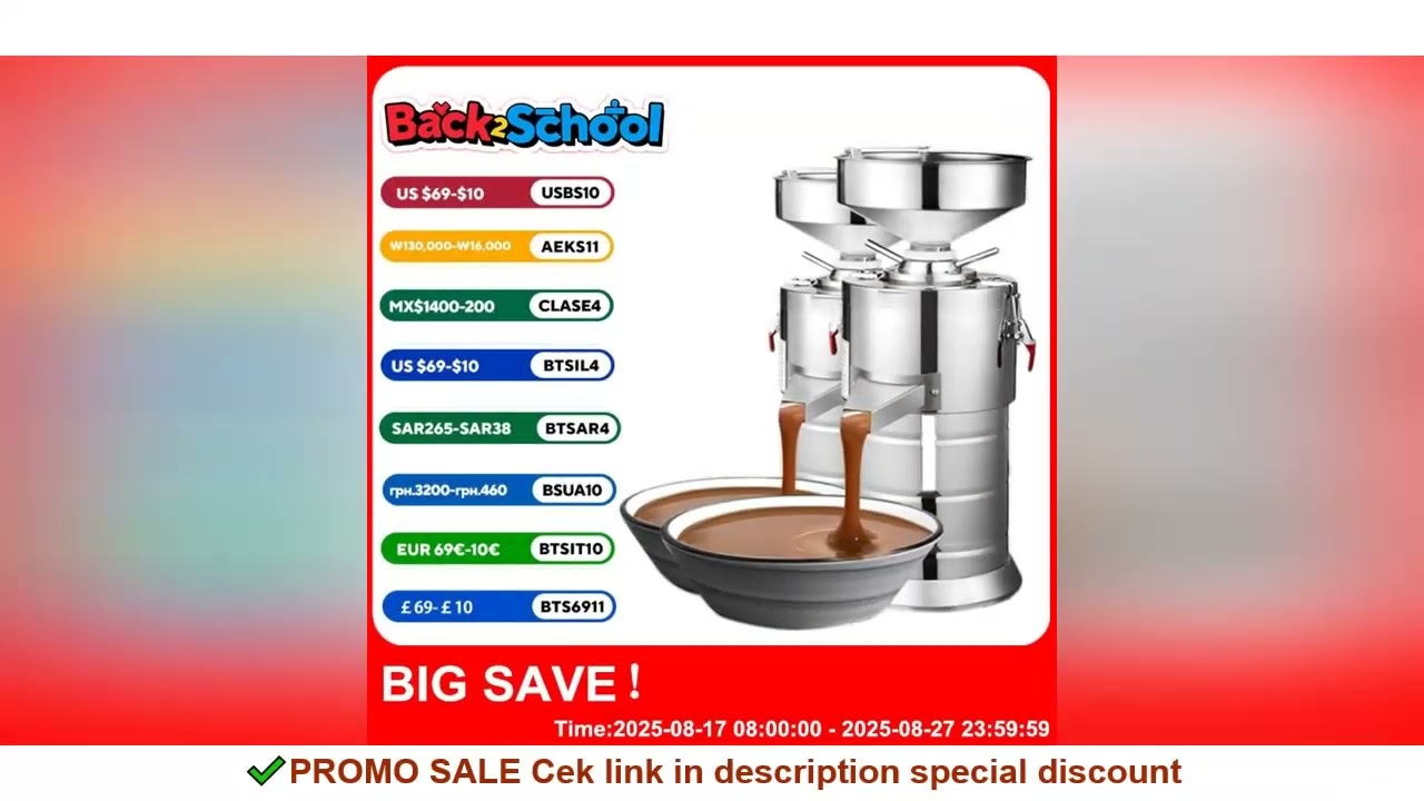 110V 220v Peanut Butter Maker Machine Sesame Nut Crusher Stainless Steel Food Processor Commercial H