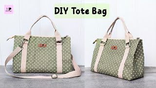 Simple Tote Bag With Zipper | DIY Open Wide Tote Bag 