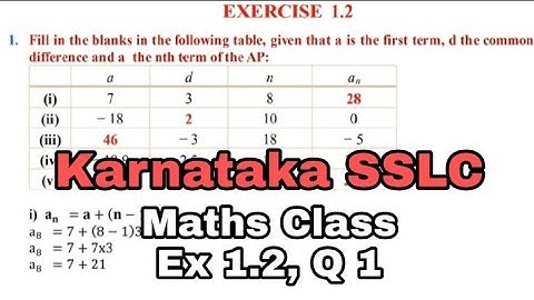 NCERT SSLC Maths Class , Chapter 1, Ex 1.2, Q 1, Arithmetic Progressions, NCERT, Class By Surendra