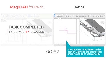 MagiCAD angle to horizontal tool - Save over 50% of the time per task