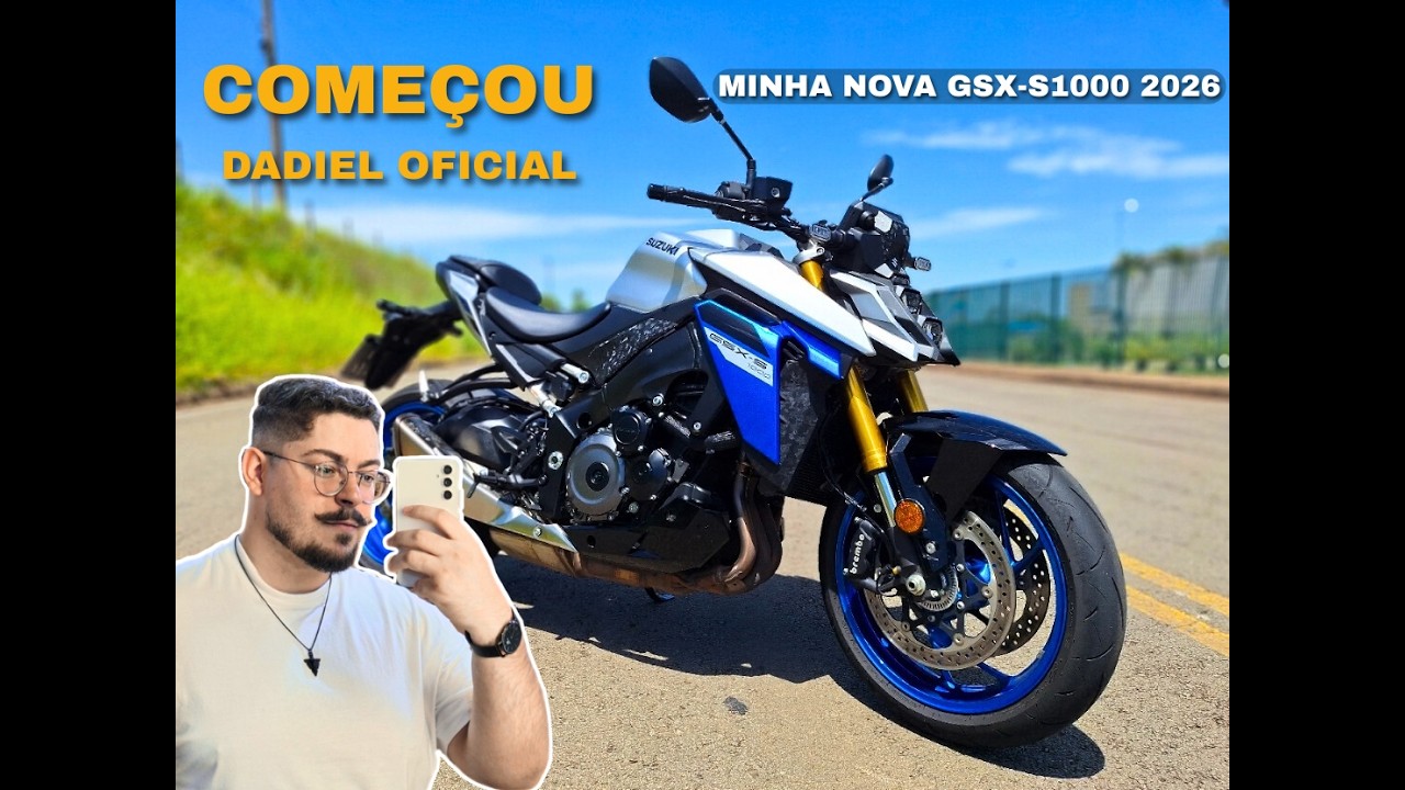 Começando do zero com minha GSX S1000 2026 | Aqui é o Dadiel