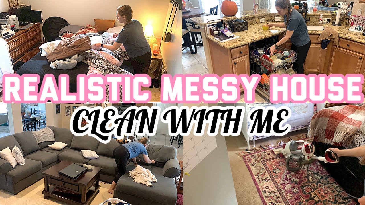 REALISTIC MESSY HOUSE CLEAN WITH ME / SPEED CLEANING MOTIVATION 2020! 🧹 ...
