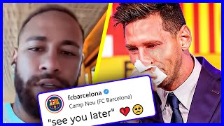 🛑FOOTBALL WORLD REACT TO LIONEL MESSI LEAVING FC BARCELONA