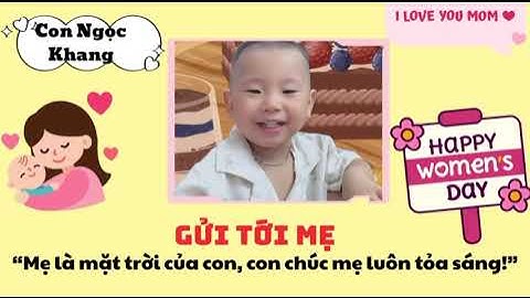 Các bé lớp nhà trẻ D2 chúc mừng các bà, các mẹ ngày 20/10.