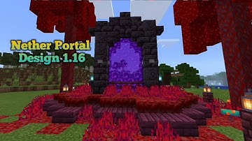 Minecraft Nether portal Design 1.16 Easy Tutorial ( How To Build )