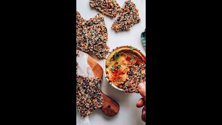 Easy Seed Crackers with Everything Bagel Seasoning | Minimalist Baker Recipes