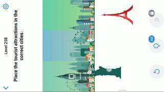 Easy Game Level 258 || Place The Tourist Attractions In The Correct Cities. screenshot 4