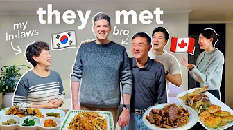 after 10 YEARS my brother finally met my korean in-laws! ✈️🇰🇷 reaction to MIL's home cooking