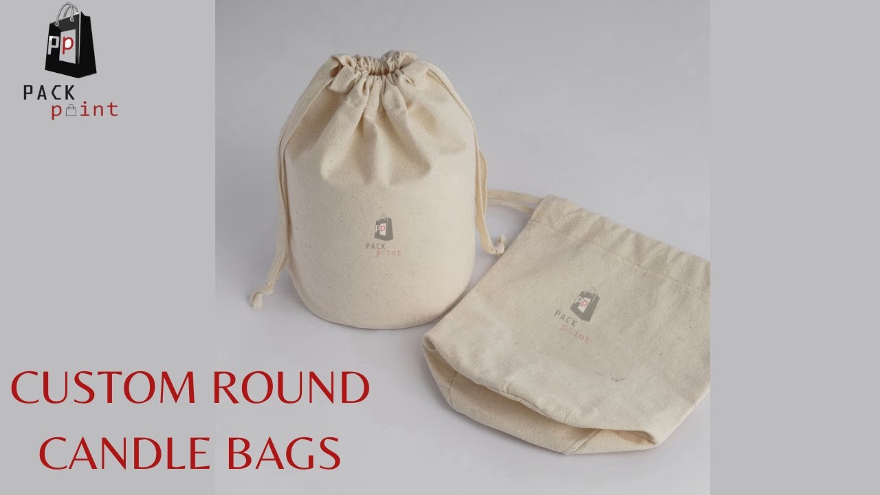 Round Muslin Bags for Candle Packaging 