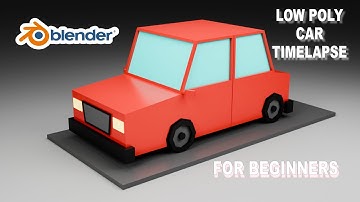 Low Poly Car in Blender | Timelapse Tutorial for Beginners