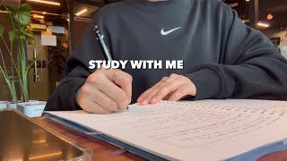 🍀2-HOUR Study With Me📝 No music, Real sounds, note taking, kryboard typing, ASMR, Pomodoro 50/10🎧