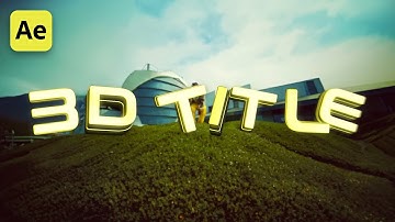 How to create 3D TITLE CARD in After Effects