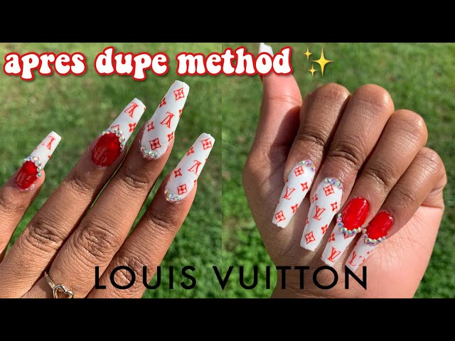 Step by Step: Après Dupe Method Nails ❤️ White LV Bling