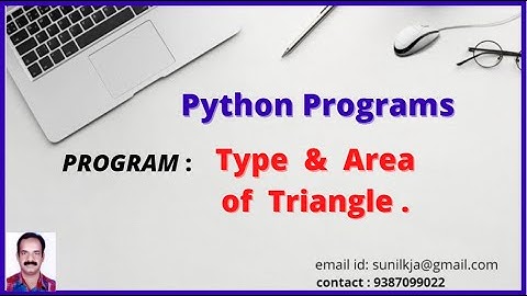 Type & Area of Triangle