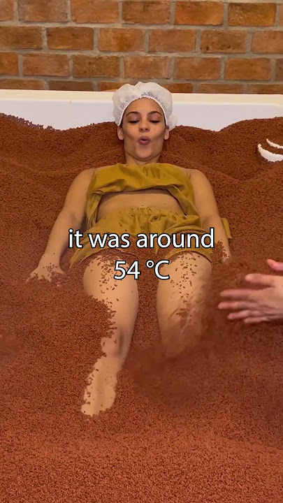ASMR: I Tried a Volcanic Sand Bath to Lose Weight! #shorts