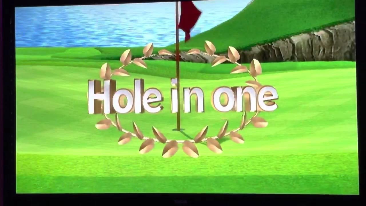 Wii Sports Resort Golf 167yd Backspin Flag Hit Hole In One Hole 8 Par 3