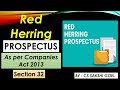 Red herring prospectus || Section 32 of companies act 2013 #companiesact2013 @cssakshigoel
