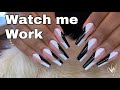 Watch Me Work : Client Fill & Nail Art | Nail Tutorial For Beginners