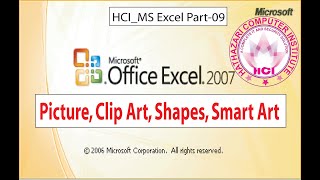 Picture, ClipArt, Shapes and Smart Art. Part 09: For Beginner } MS Excel