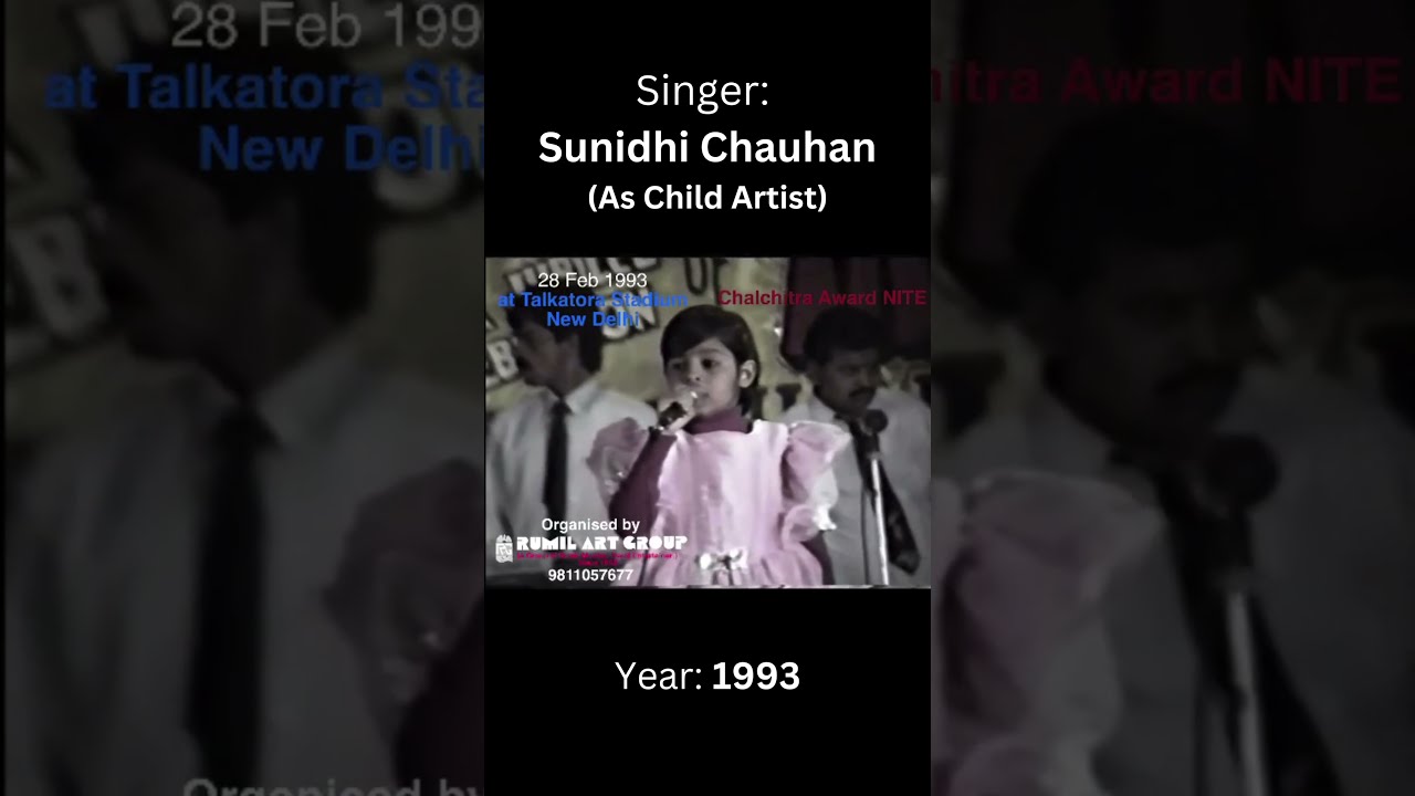 Sunidhi Chauhan Rare Video as Baby Nidhi 1993 @sunidhichauhanofficial01 #bollywood #singer #song