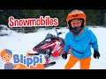 Blippi Explores A Snowmobiles | Vehicle Videos For Kids | Educational Videos For Toddlers
