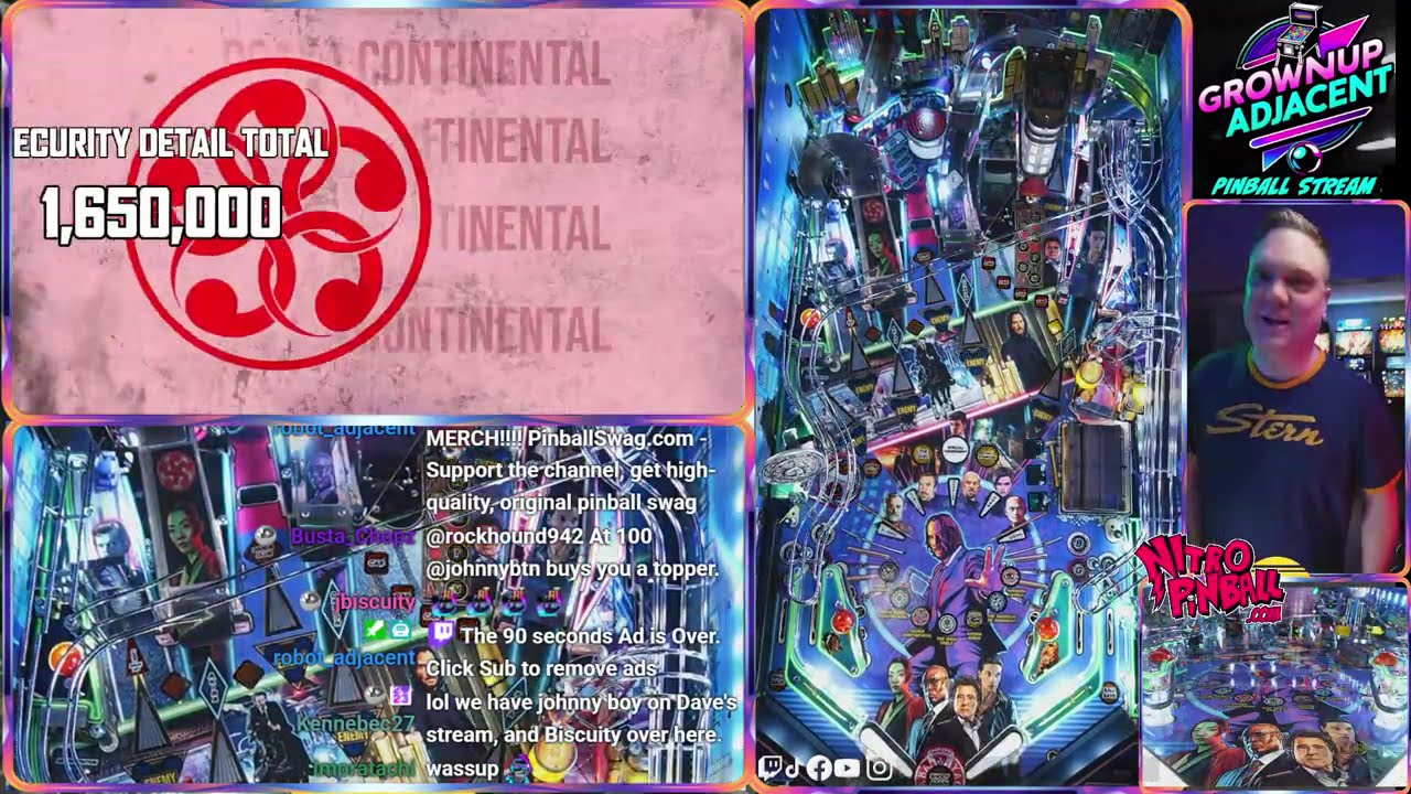 Grownup Adjacent Pinball Live Stream - John Wick