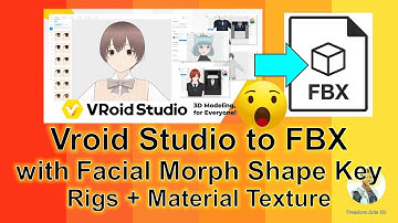 Vroid Studio to FBX Facial + Material + Bone | Tutorial #vroid #vrm #fbx #facial #material