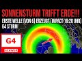 Sonnensturm trifft erde  heftiger impact  g4