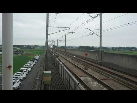 東北新幹線 高速通過 くりこま高原駅にて