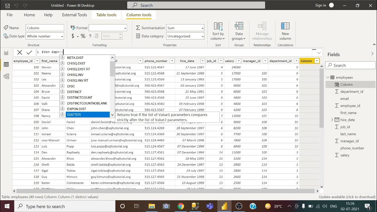 Odd Even Number Finder SQL vs Power BI(DAX) - YouTube
