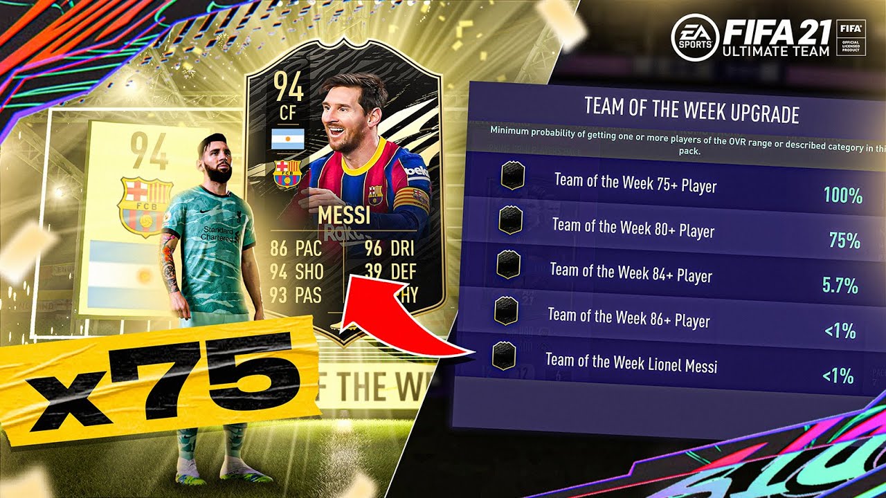 What do you get from 75 Guaranteed Team of the Week Packs?