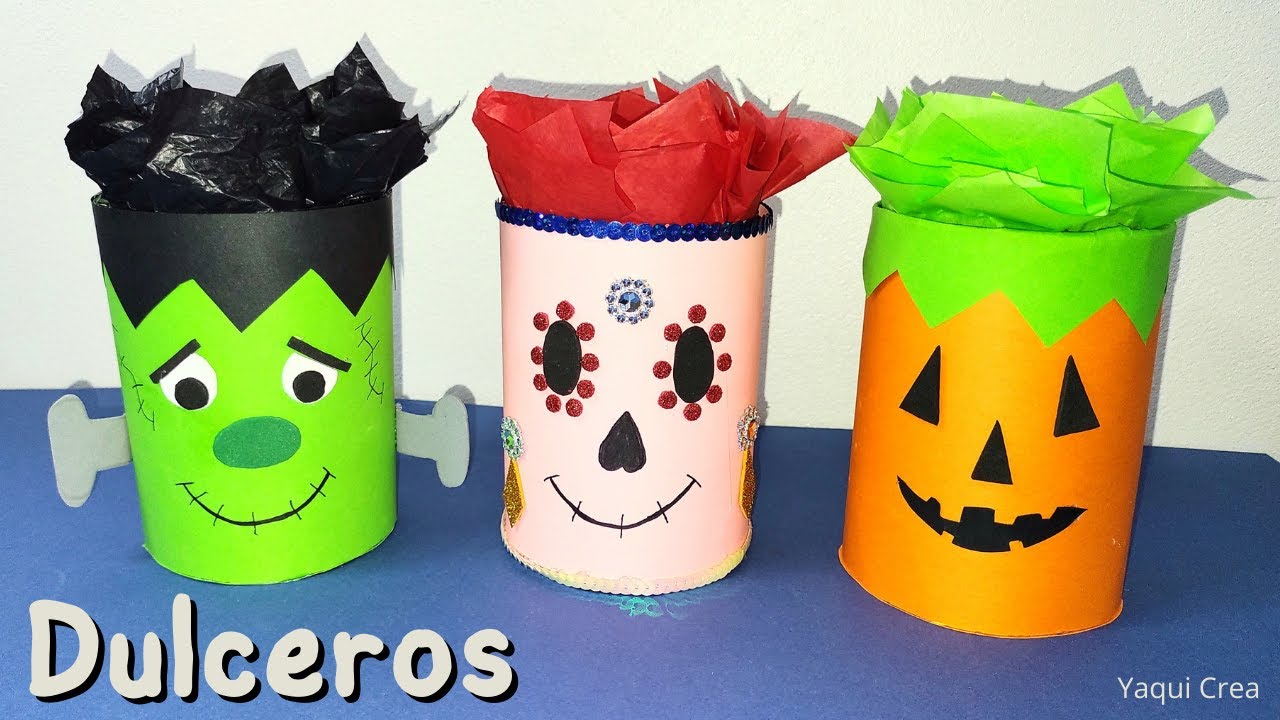 DULCEROS de Halloween y Día de Muertos con Botellas Plásticas