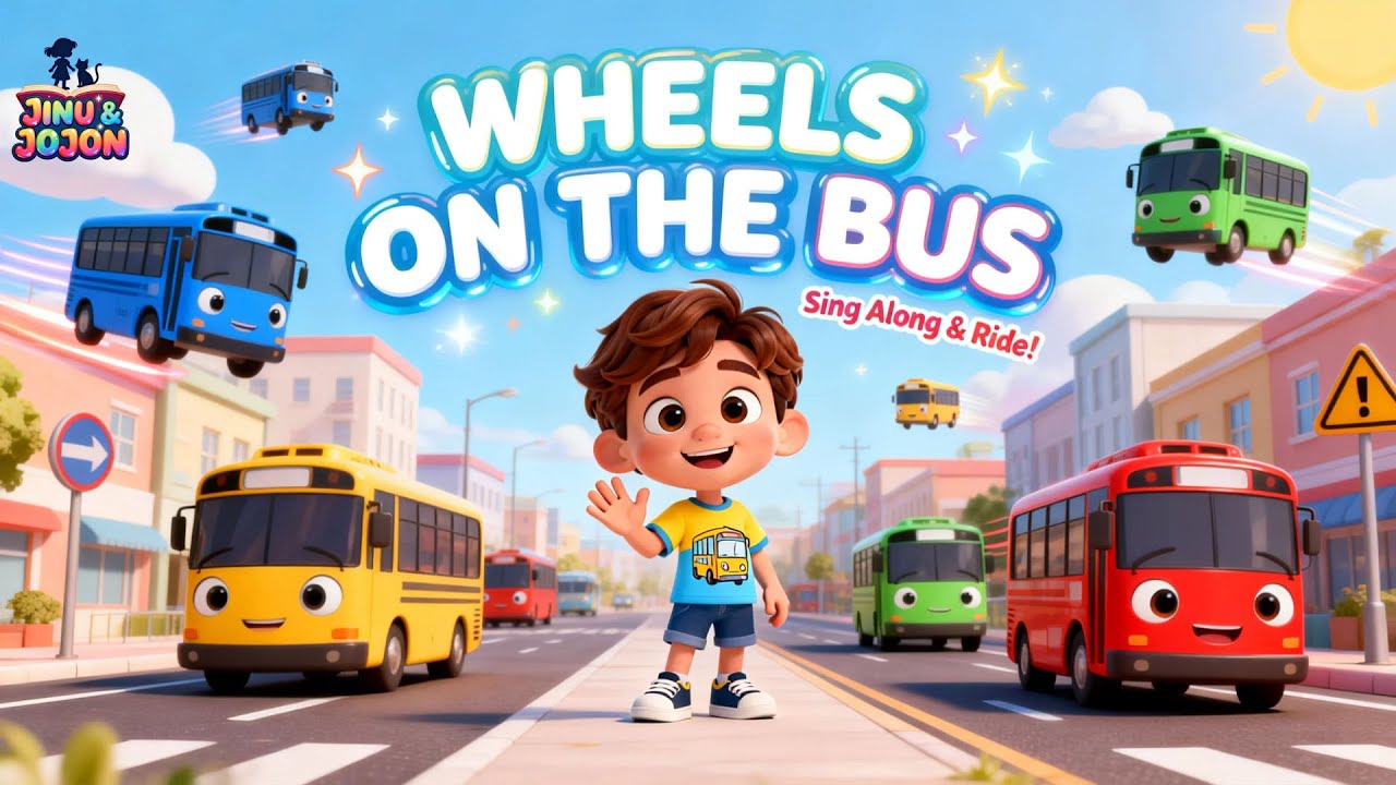 Bright and Fun Nursery Rhymes with WHEELS ON THE BUS for Kids 🌈🚌